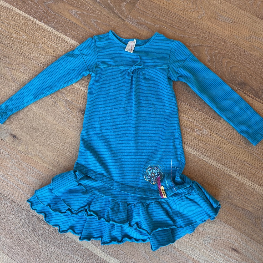 Deux Par Deux Girls turquoise dress size 7